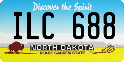 ND license plate ILC688