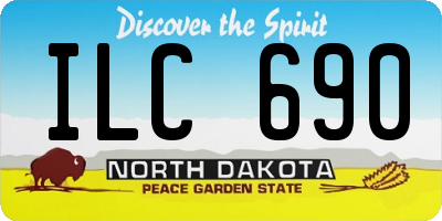 ND license plate ILC690