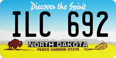 ND license plate ILC692