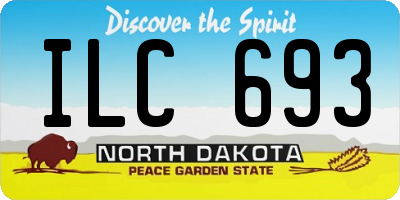 ND license plate ILC693