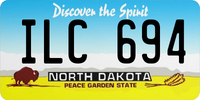 ND license plate ILC694