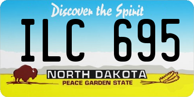 ND license plate ILC695