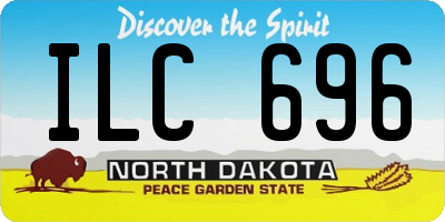 ND license plate ILC696