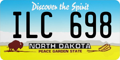 ND license plate ILC698