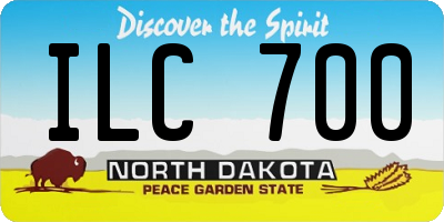 ND license plate ILC700