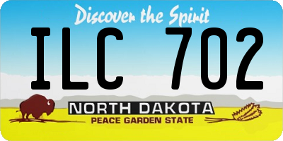 ND license plate ILC702