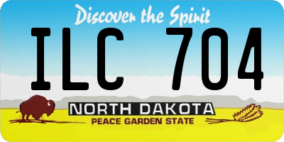 ND license plate ILC704