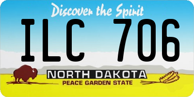ND license plate ILC706