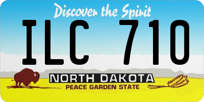 ND license plate ILC710
