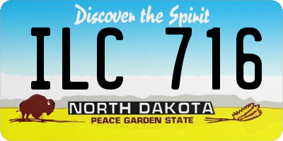 ND license plate ILC716