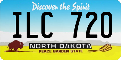 ND license plate ILC720