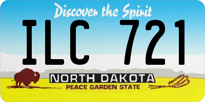 ND license plate ILC721