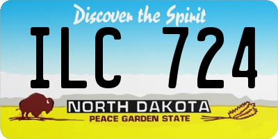 ND license plate ILC724