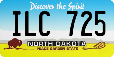 ND license plate ILC725