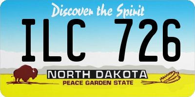 ND license plate ILC726