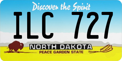 ND license plate ILC727