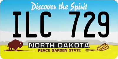ND license plate ILC729