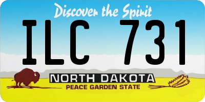 ND license plate ILC731
