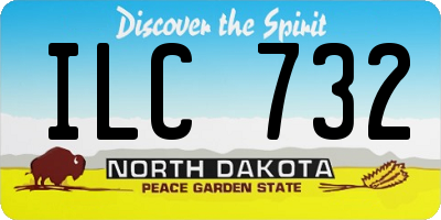 ND license plate ILC732