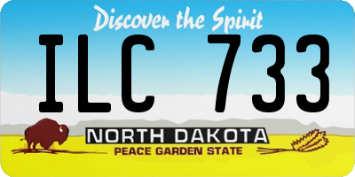 ND license plate ILC733