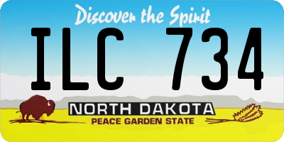 ND license plate ILC734