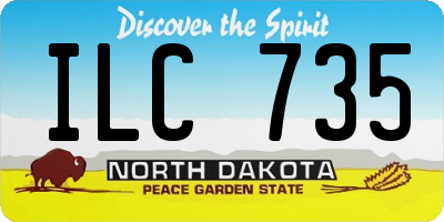 ND license plate ILC735