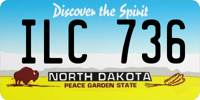 ND license plate ILC736