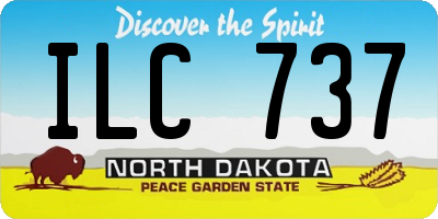 ND license plate ILC737