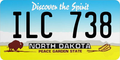 ND license plate ILC738