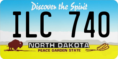 ND license plate ILC740