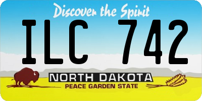 ND license plate ILC742