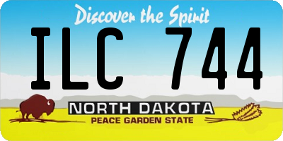 ND license plate ILC744