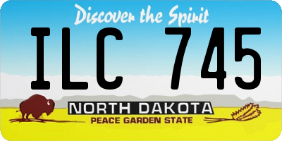 ND license plate ILC745