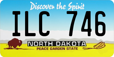 ND license plate ILC746