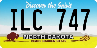 ND license plate ILC747