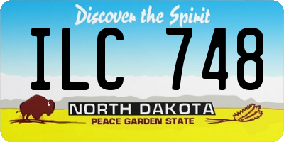 ND license plate ILC748