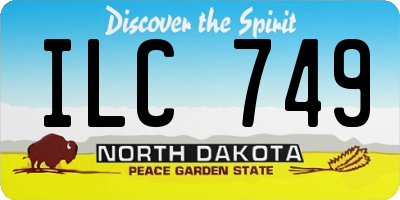 ND license plate ILC749