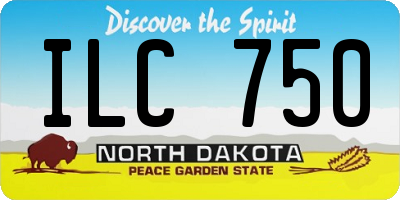 ND license plate ILC750