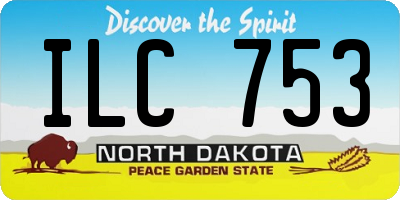 ND license plate ILC753
