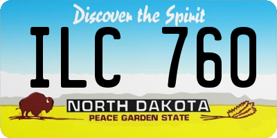 ND license plate ILC760