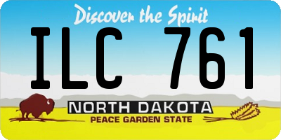 ND license plate ILC761