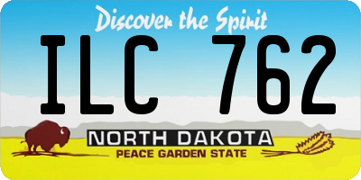 ND license plate ILC762