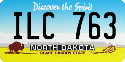 ND license plate ILC763