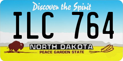 ND license plate ILC764
