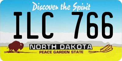 ND license plate ILC766