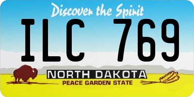 ND license plate ILC769