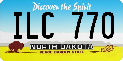 ND license plate ILC770
