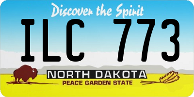 ND license plate ILC773