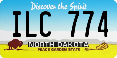 ND license plate ILC774