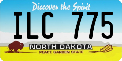 ND license plate ILC775